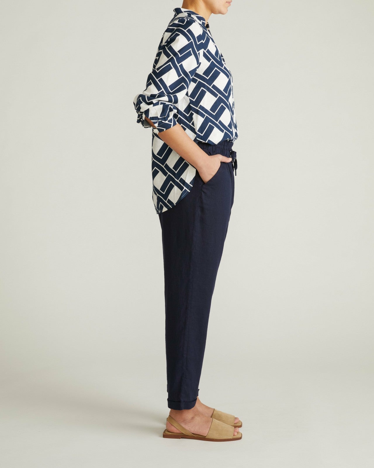 Sayville Linen Blend Drawstring Pant - Universal Standard