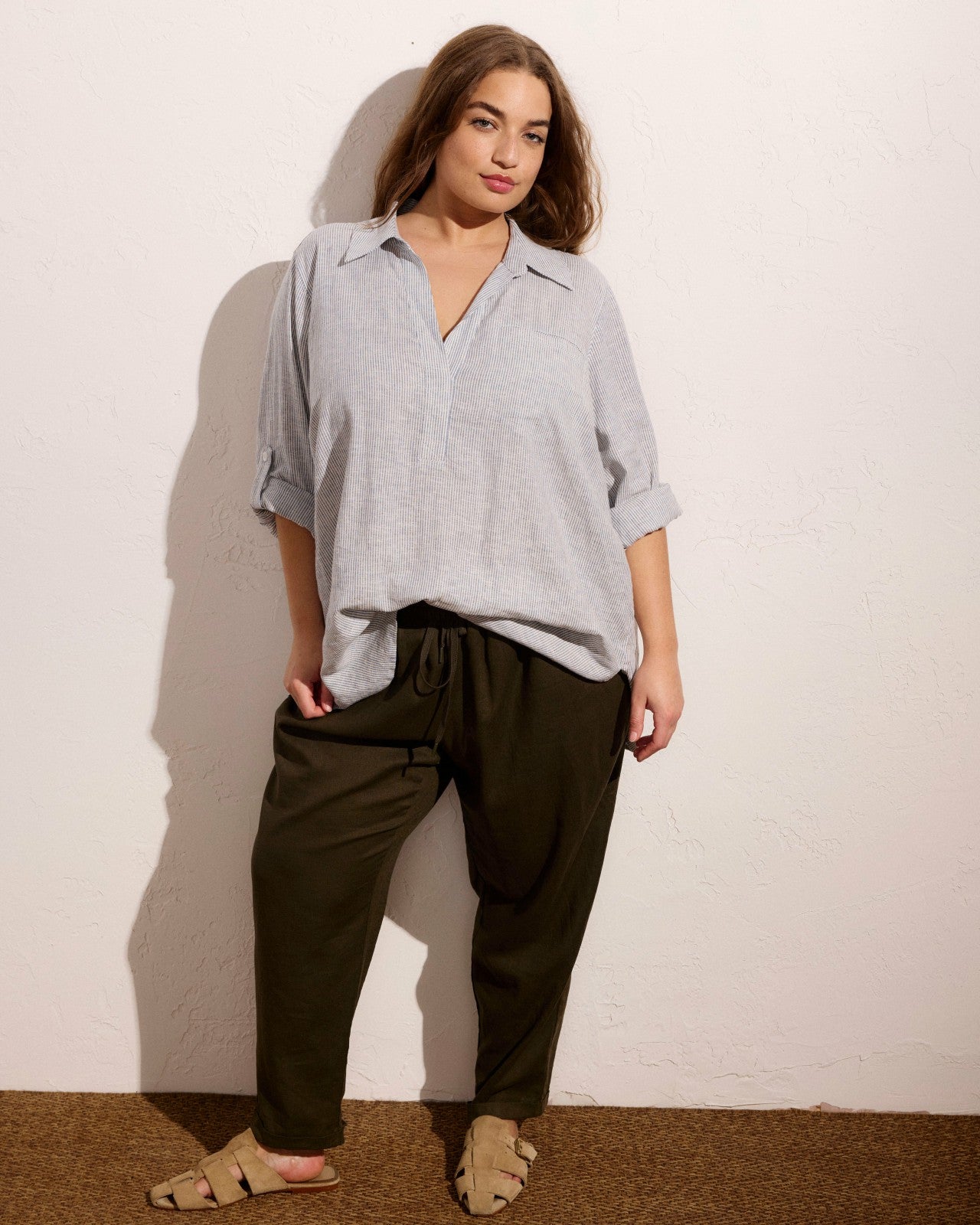 Sayville Linen Blend Drawstring Pant - Universal Standard