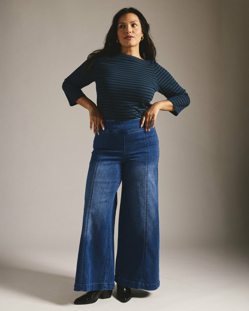 Olivia Pintuck Wide Leg Jeans - Universal Standard