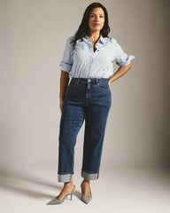 Stevie High Rise Cuffed Straight Leg Jeans - Universal Standard