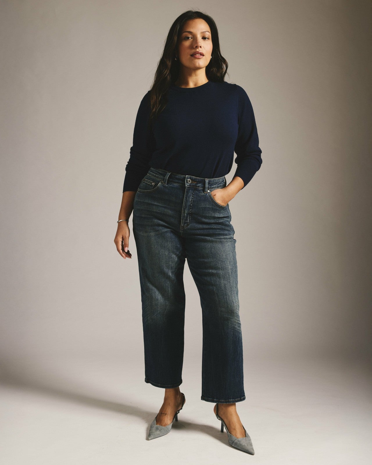 Donna High Rise Curve Straight Leg Jeans 27 Inch - Universal Standard