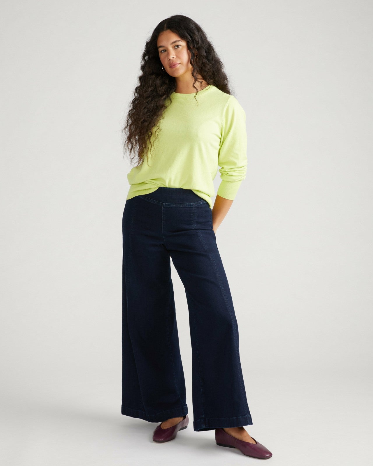 Olivia Pintuck Wide Leg Jeans - Universal Standard