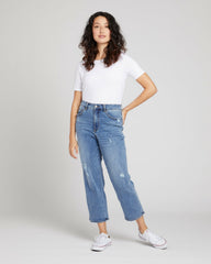 Donna High Rise Curve Straight Leg Jeans 27 Inch - Universal Standard
