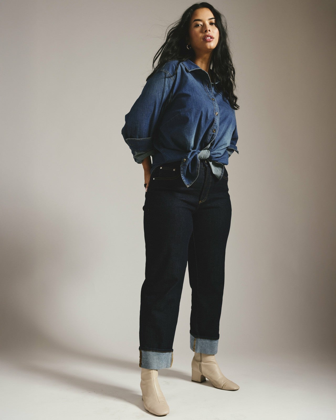 Stevie High Rise Cuffed Straight Leg Jeans - Universal Standard