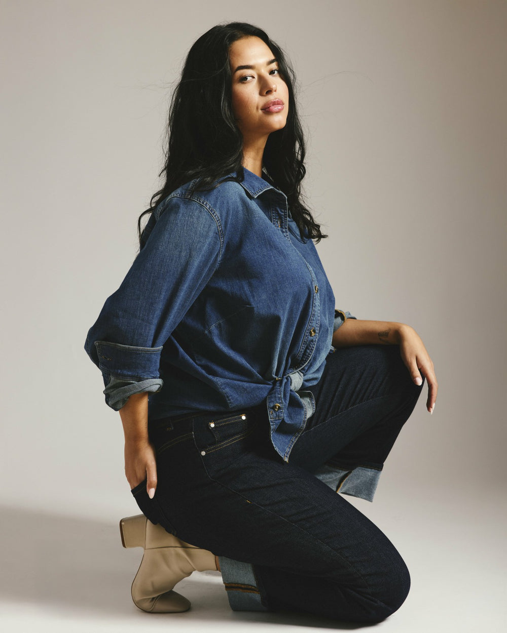 Stevie High Rise Cuffed Straight Leg Jeans - Universal Standard