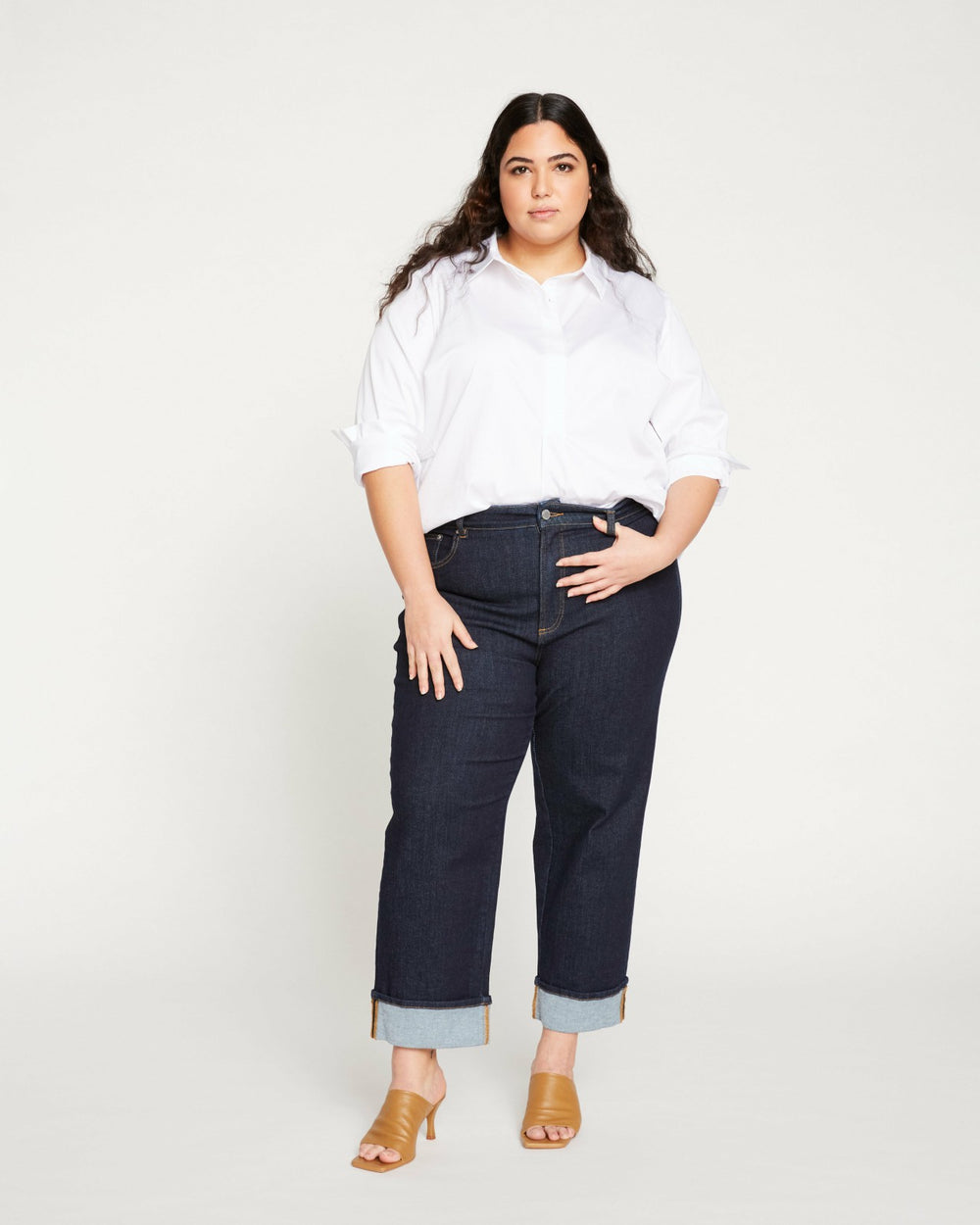 Stevie High Rise Cuffed Straight Leg Jeans - Universal Standard
