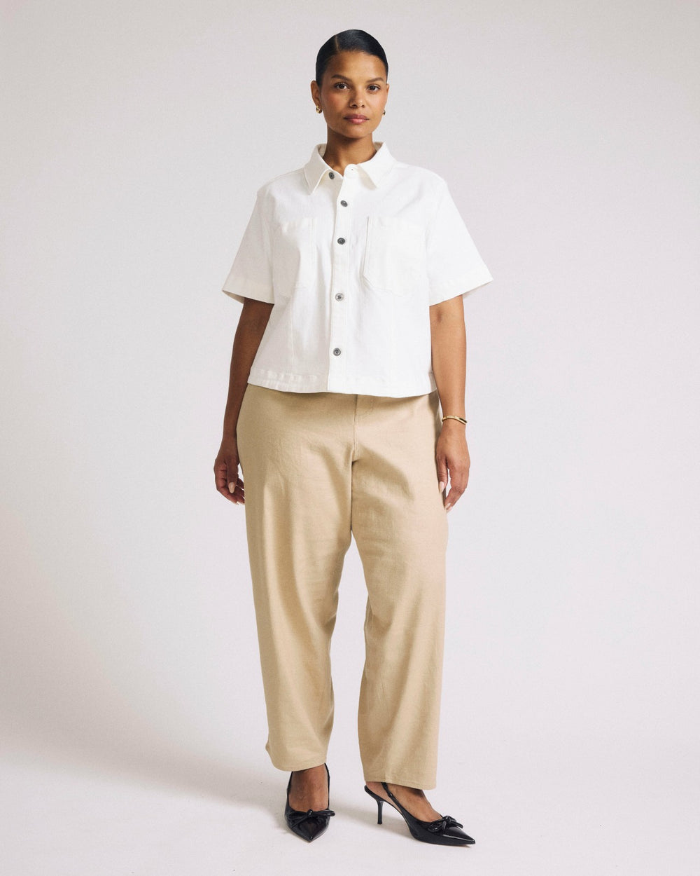 Flynn Short Sleeve Denim Shacket - Universal Standard