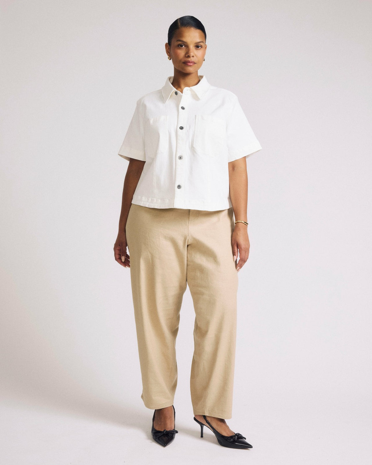 Flynn Short Sleeve Denim Shacket - Universal Standard