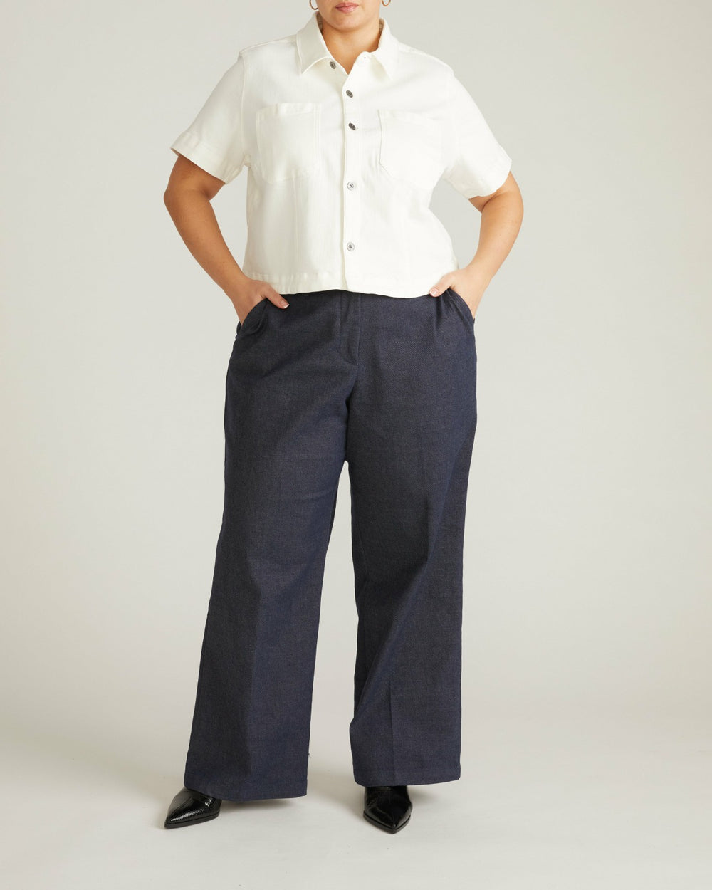 Flynn Short Sleeve Denim Shacket - Universal Standard