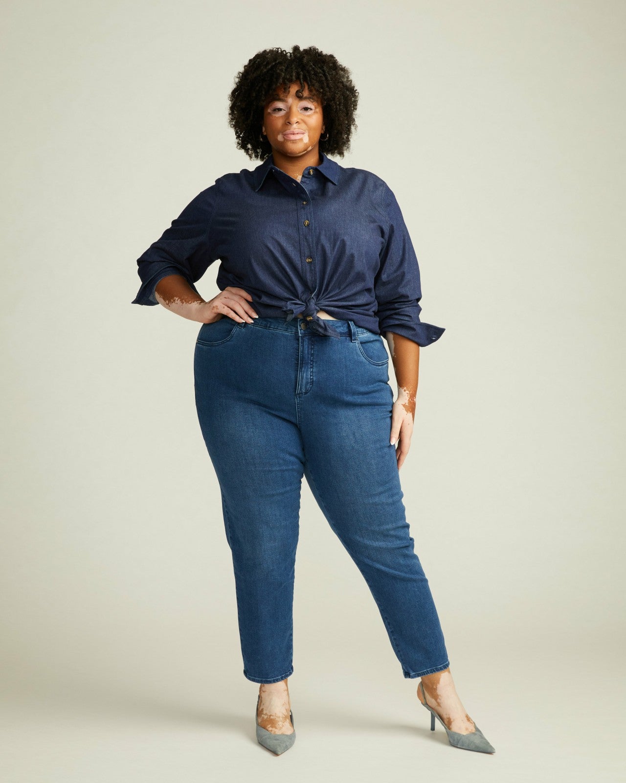 Minimalist Stretch Cotton Chambray Shirt - Universal Standard