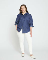 Minimalist Stretch Cotton Chambray Shirt - Universal Standard