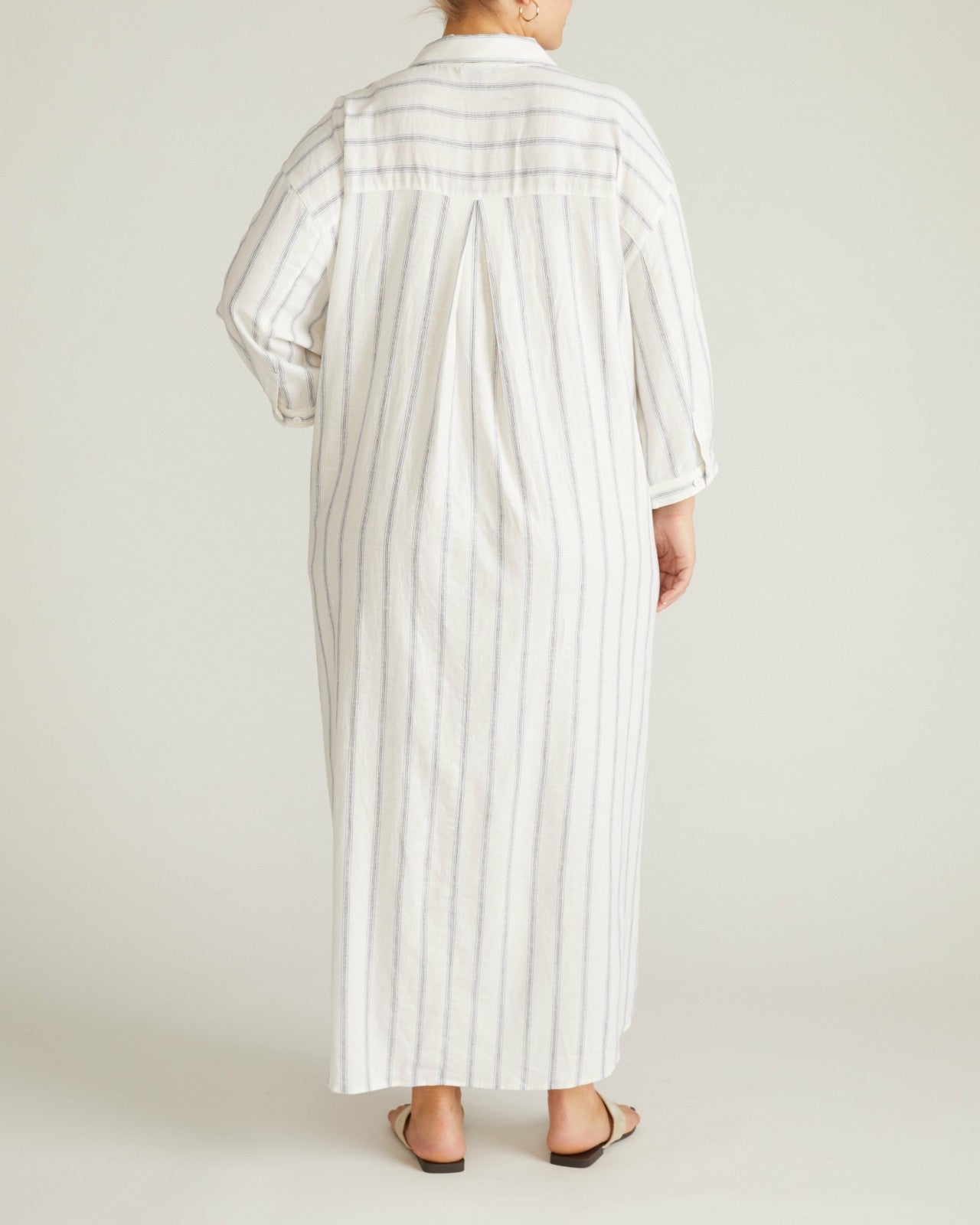 Paros Drawstring Linen Blend Shirtdress - Universal Standard
