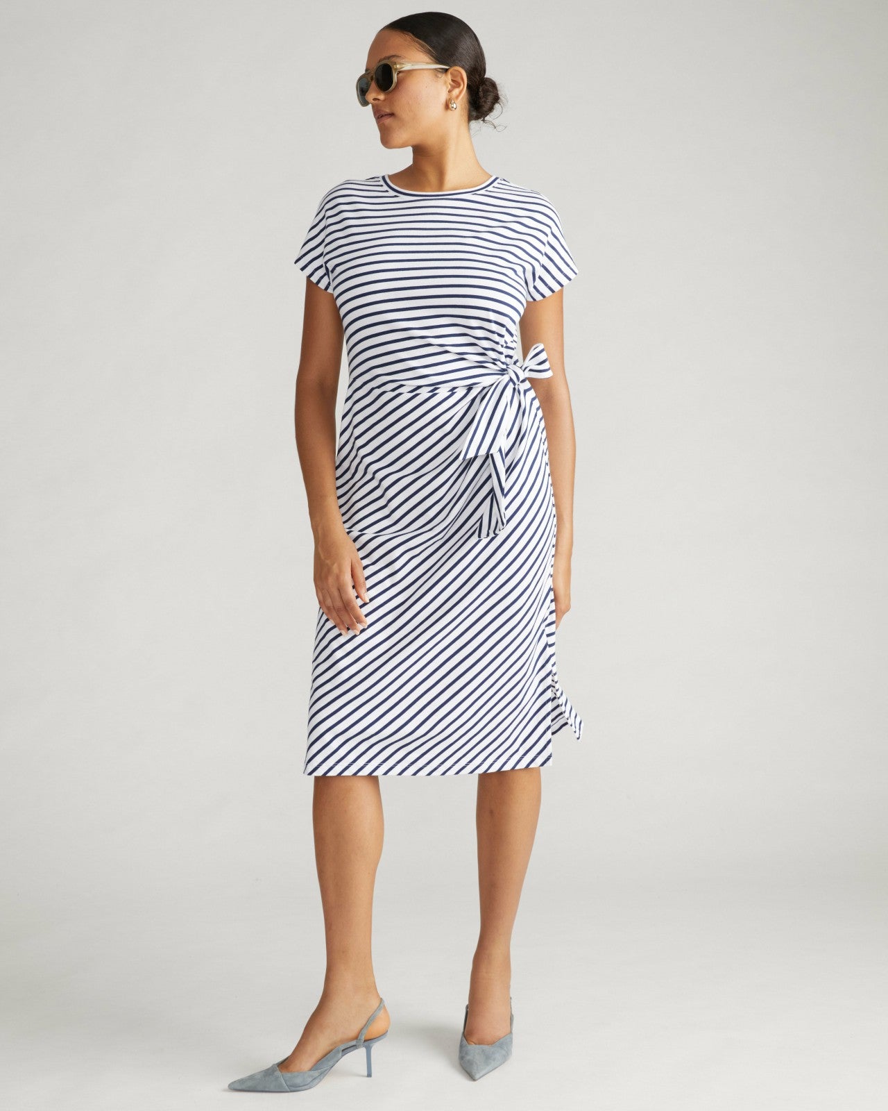 Crescent Breton Stripe Knot Dress - Universal Standard