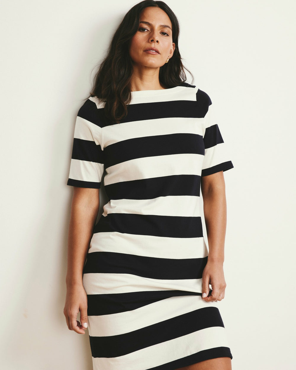 Belle Breton Stripe Jersey Dress - Universal Standard