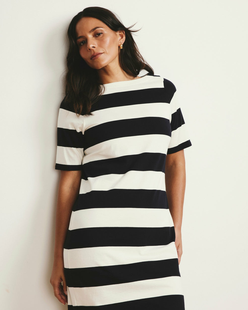 Belle Breton Stripe Jersey Dress - Universal Standard