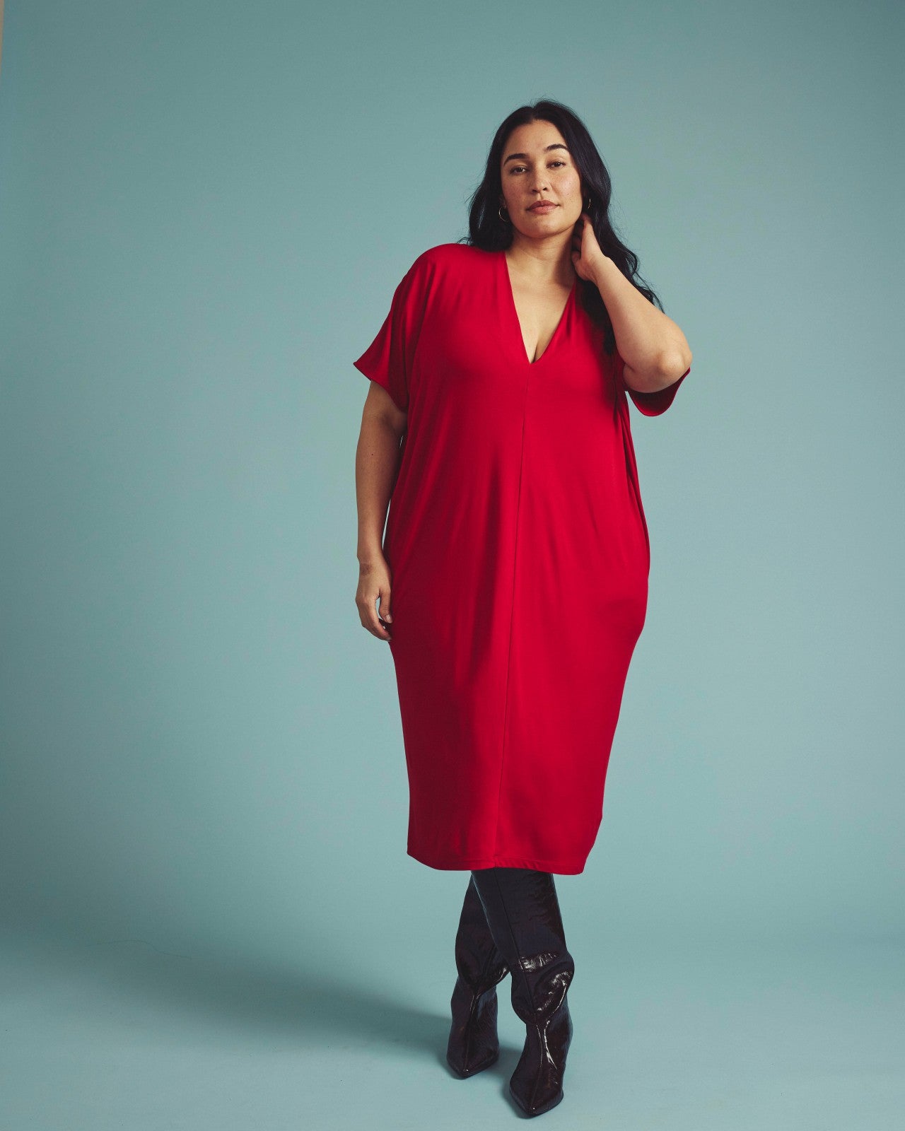 Teresa Liquid Jersey V-Neck Dress - Universal Standard