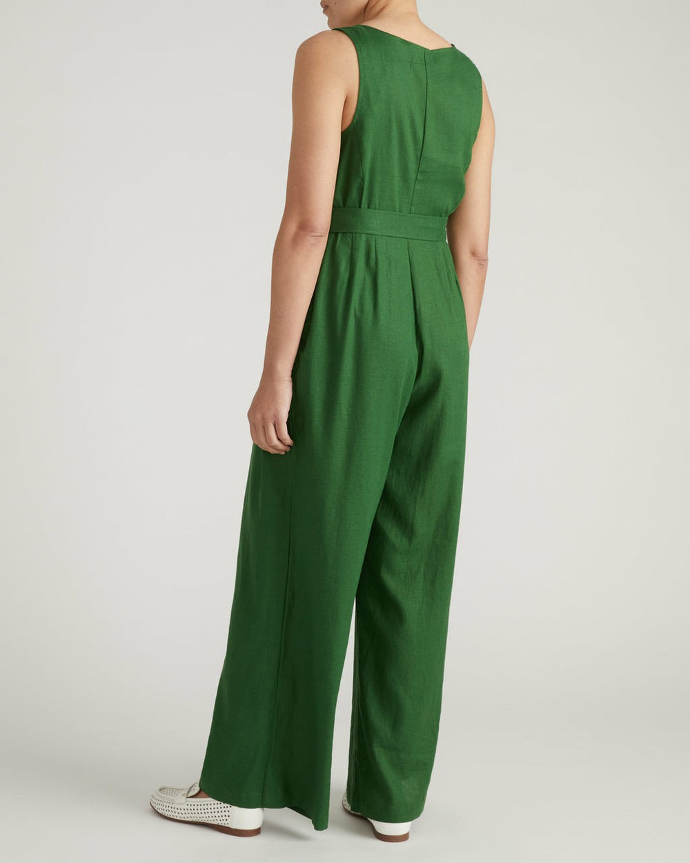 Rania Belted Linen Blend Jumpsuit - Universal Standard