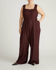 Rania Belted Linen Blend Jumpsuit - Universal Standard