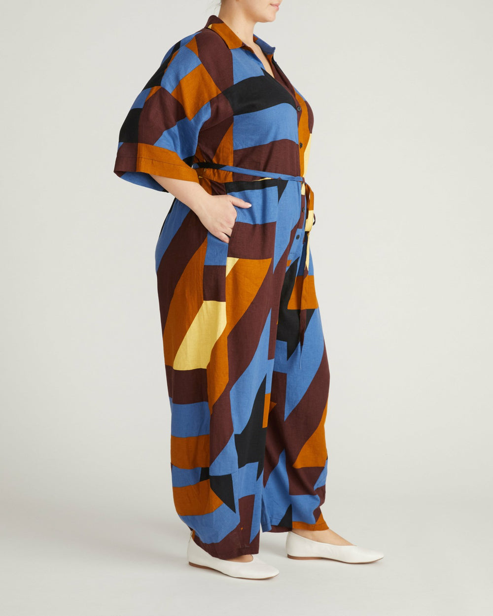 Maggie Barrel Leg Linen Blend Jumpsuit - Universal Standard