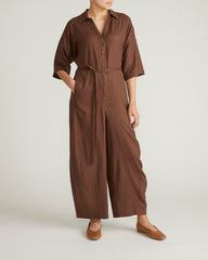 Maggie Barrel Leg Linen Blend Jumpsuit - Universal Standard