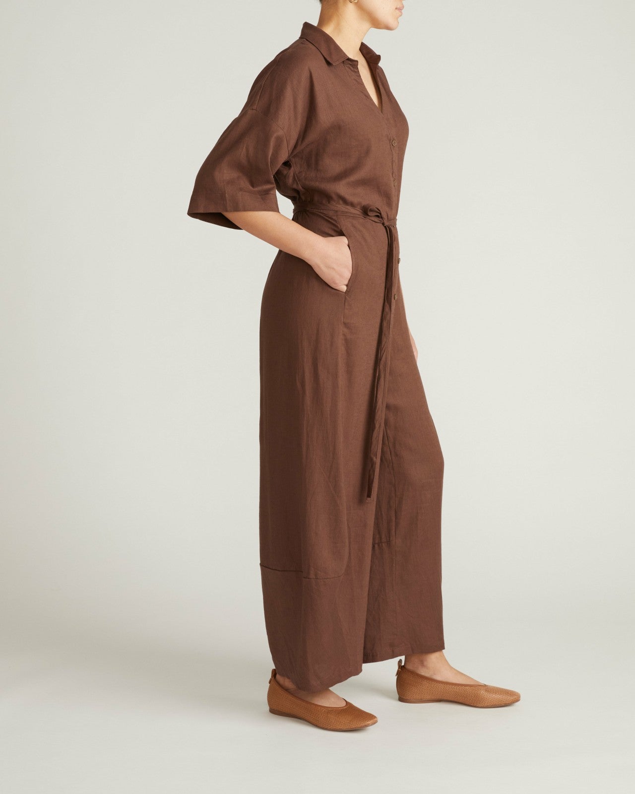 Maggie Barrel Leg Linen Blend Jumpsuit - Universal Standard