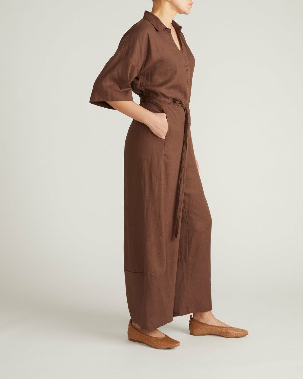 Maggie Barrel Leg Linen Blend Jumpsuit - Universal Standard