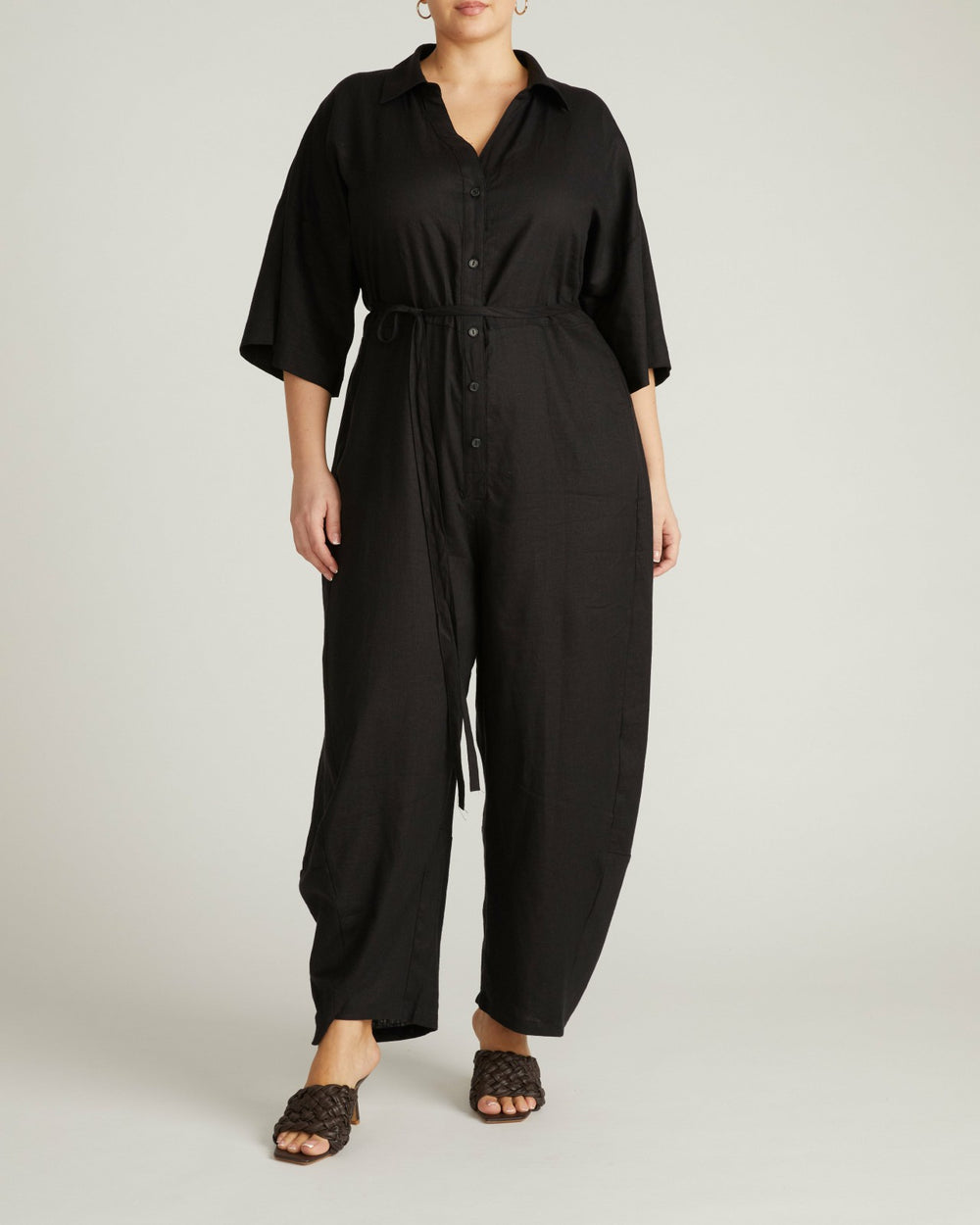 Maggie Barrel Leg Linen Blend Jumpsuit - Universal Standard