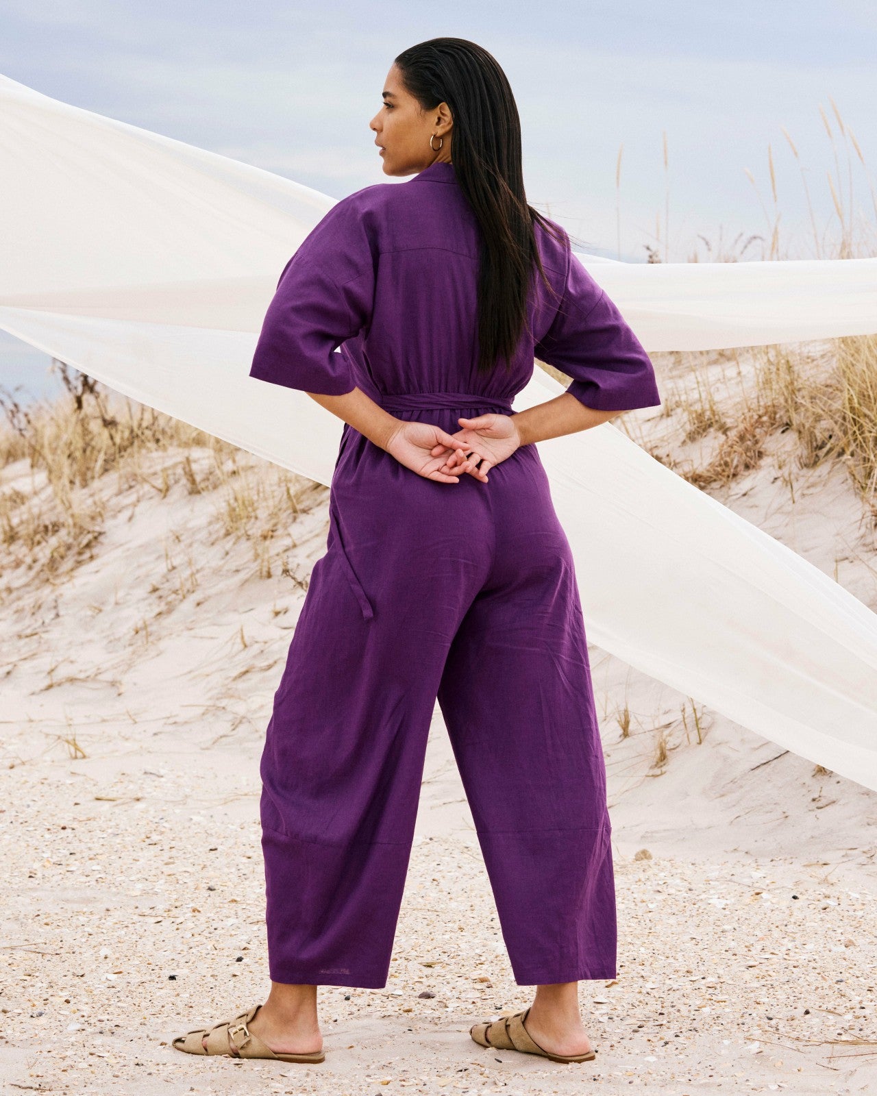 Maggie Barrel Leg Linen Blend Jumpsuit - Universal Standard