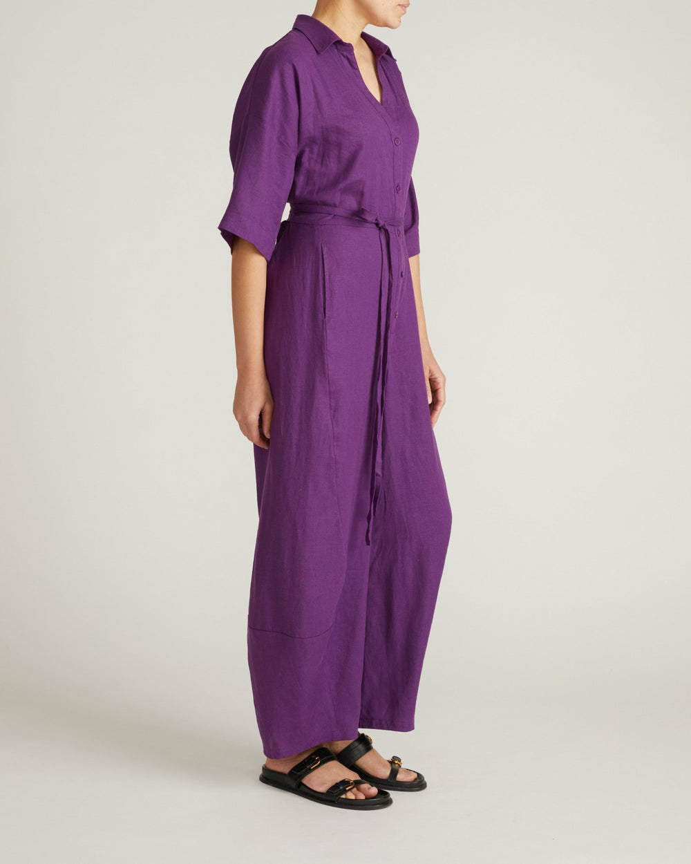 Maggie Barrel Leg Linen Blend Jumpsuit - Universal Standard
