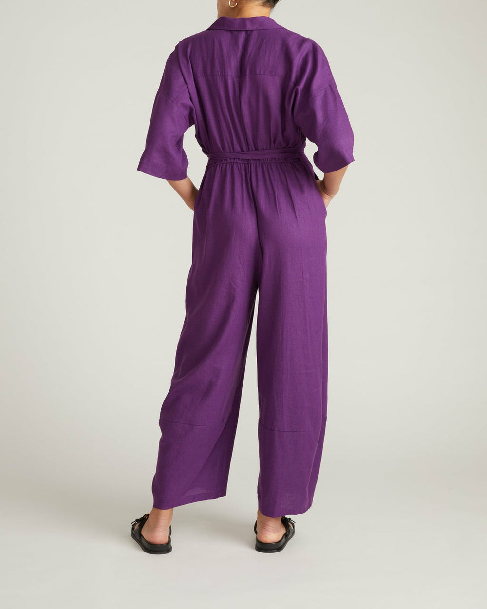 Maggie Barrel Leg Linen Blend Jumpsuit - Universal Standard