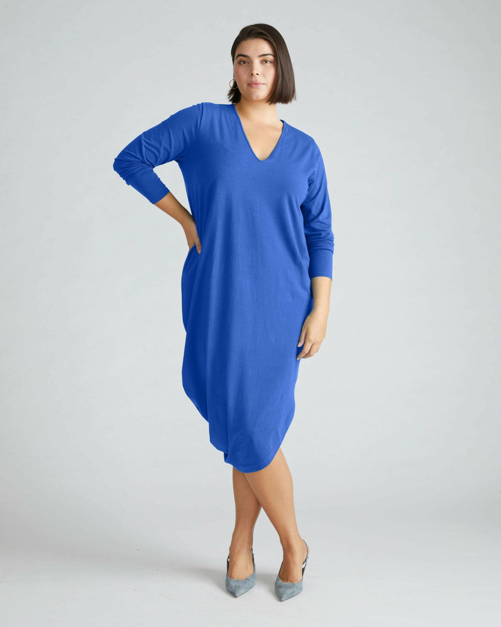 Iconic Long Sleeve V-Neck Geneva Dress - Universal Standard