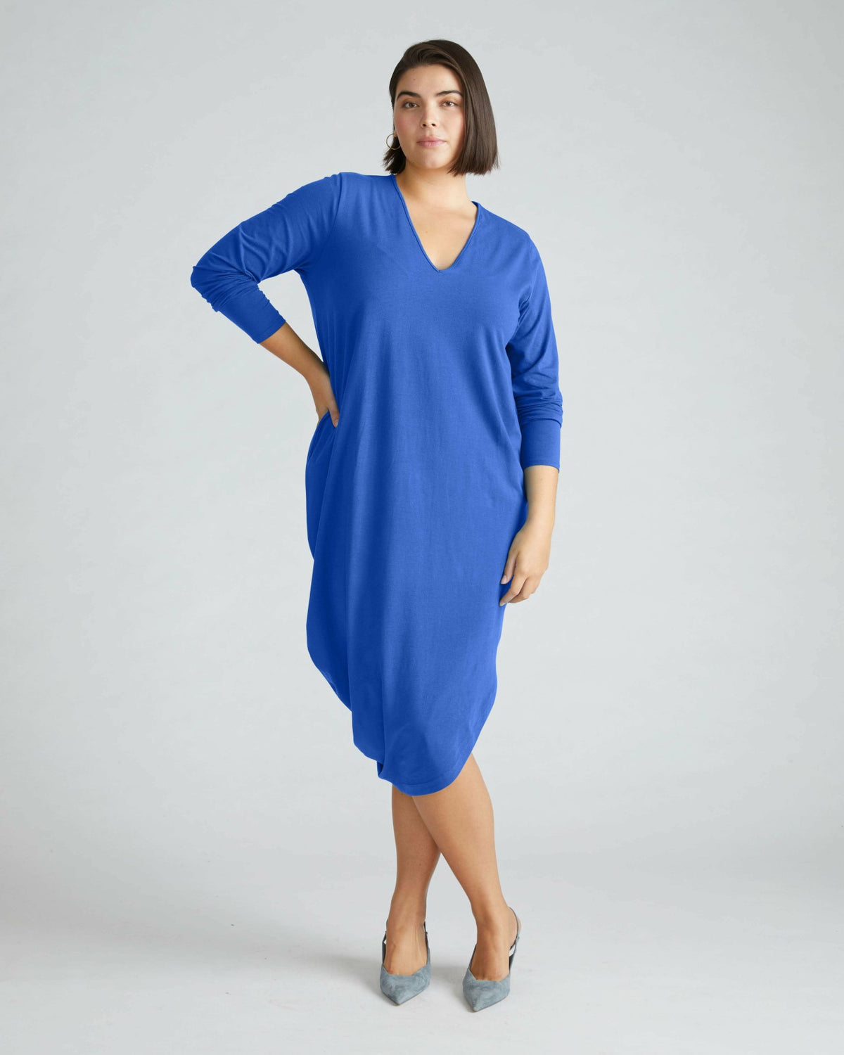 Iconic Long Sleeve V-Neck Geneva Dress - Universal Standard