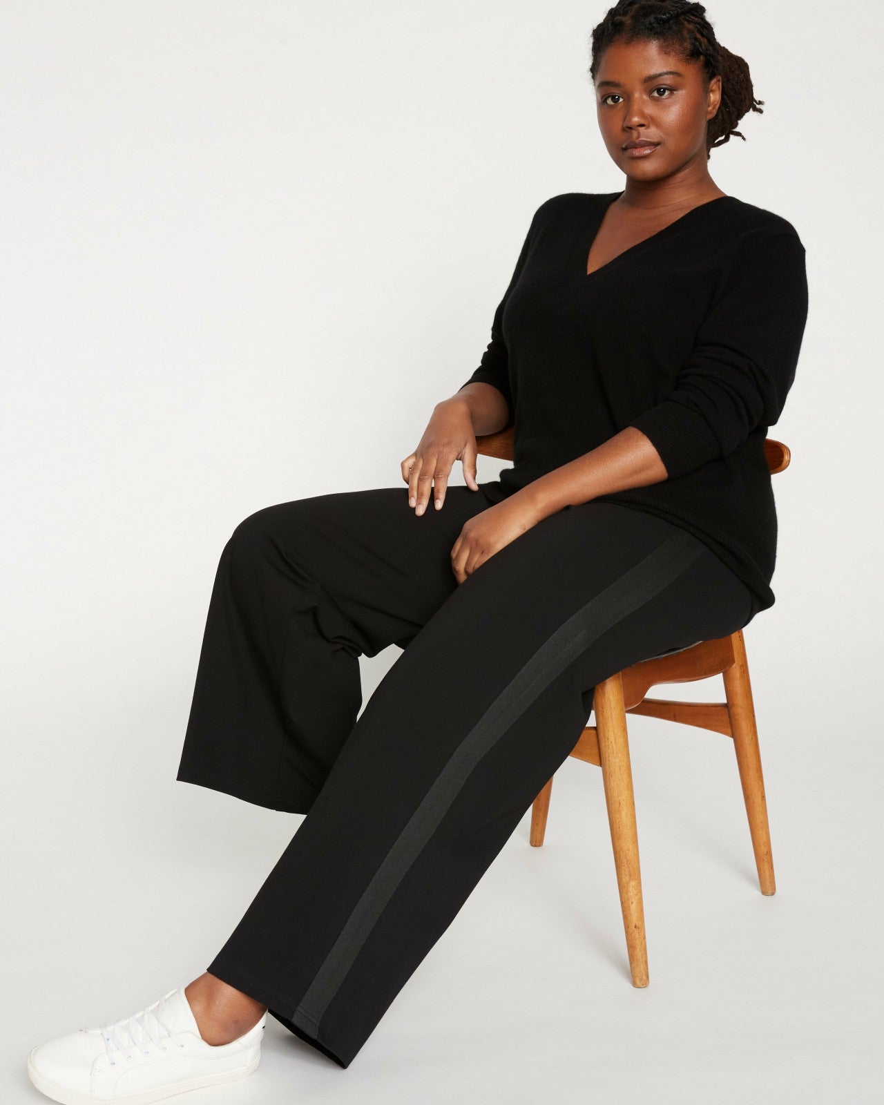 Stephanie Wide Leg Stripe Ponte Pants 30 Inch - Universal Standard