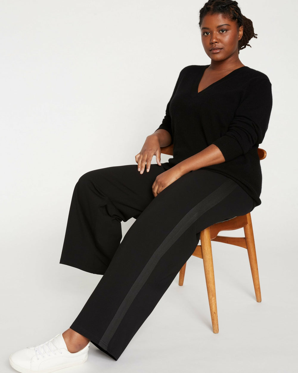Stephanie Wide Leg Stripe Ponte Pants 30 Inch - Universal Standard