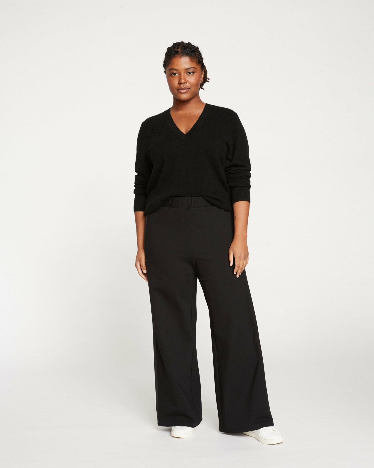 Stephanie Wide Leg Stripe Ponte Pants 30 Inch - Universal Standard