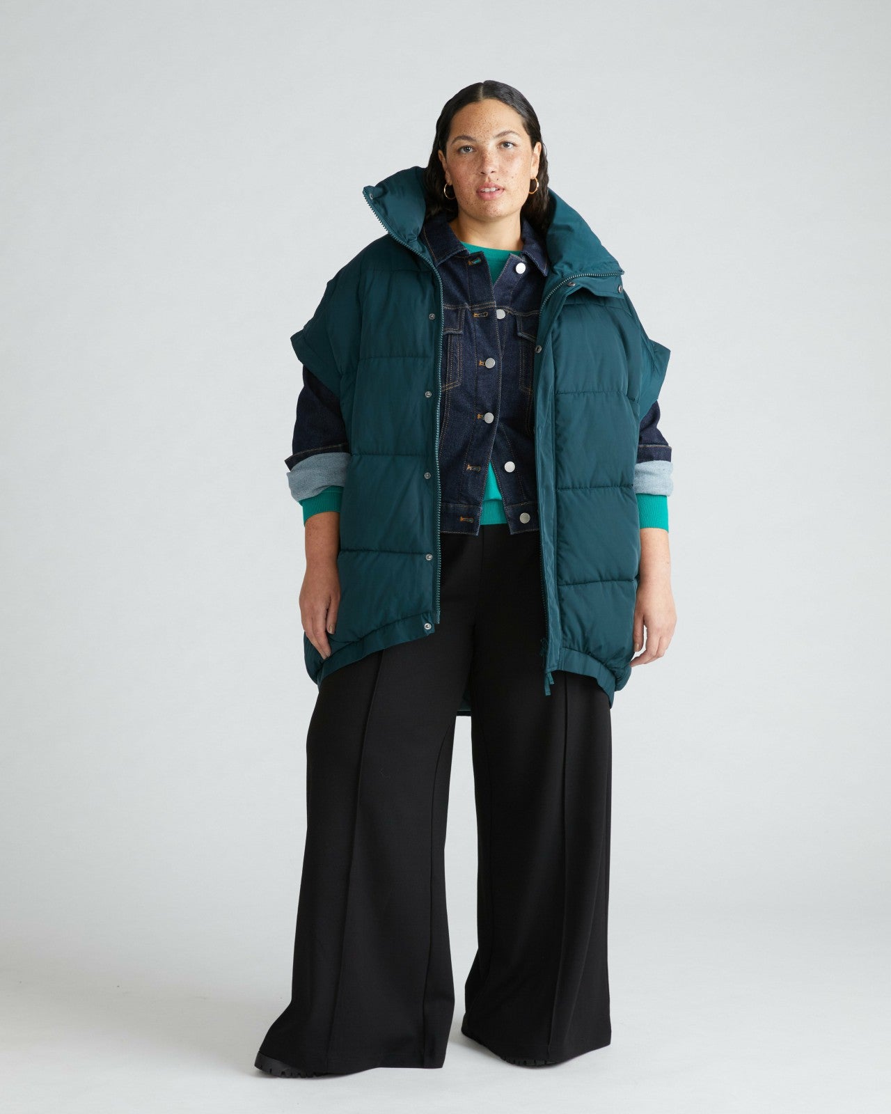 Pam Pintuck Wide Leg Ponte Pants - Universal Standard