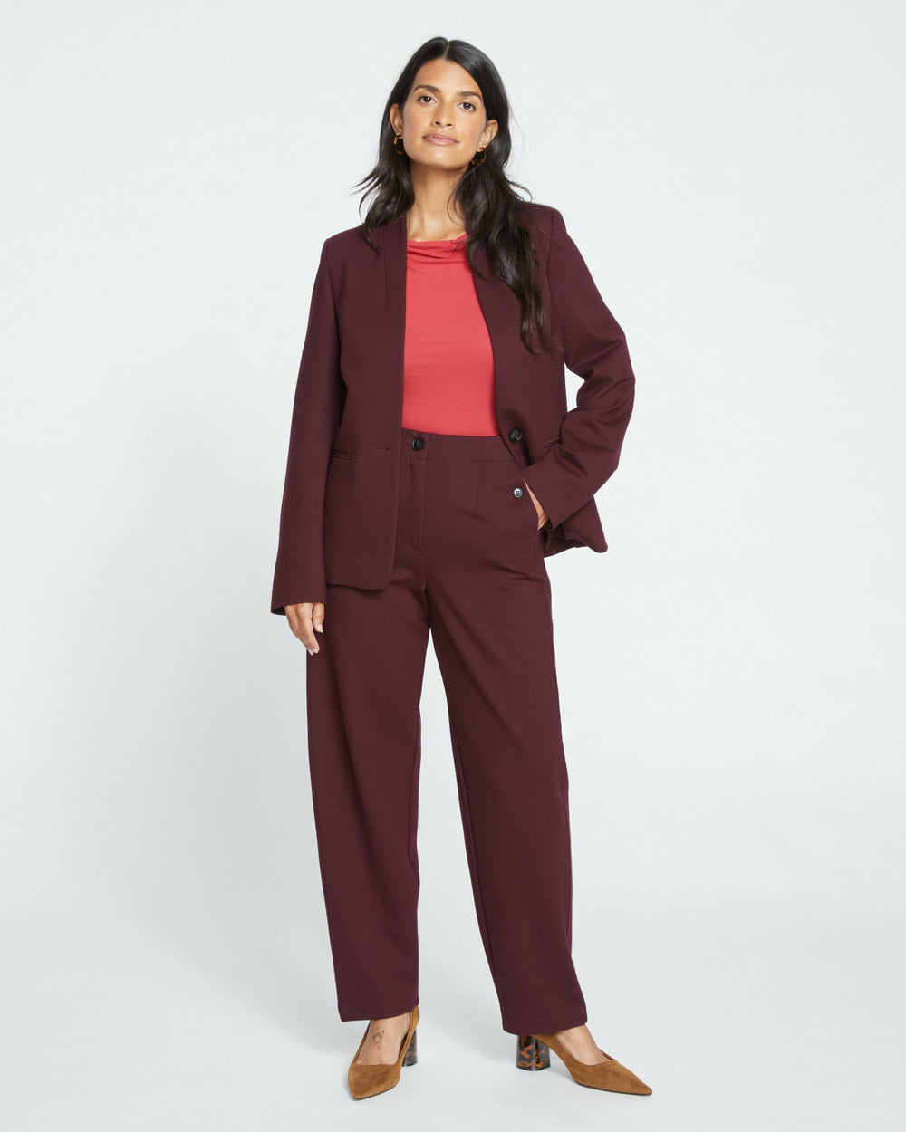 Lennox Collarless Ponte Blazer - Universal Standard