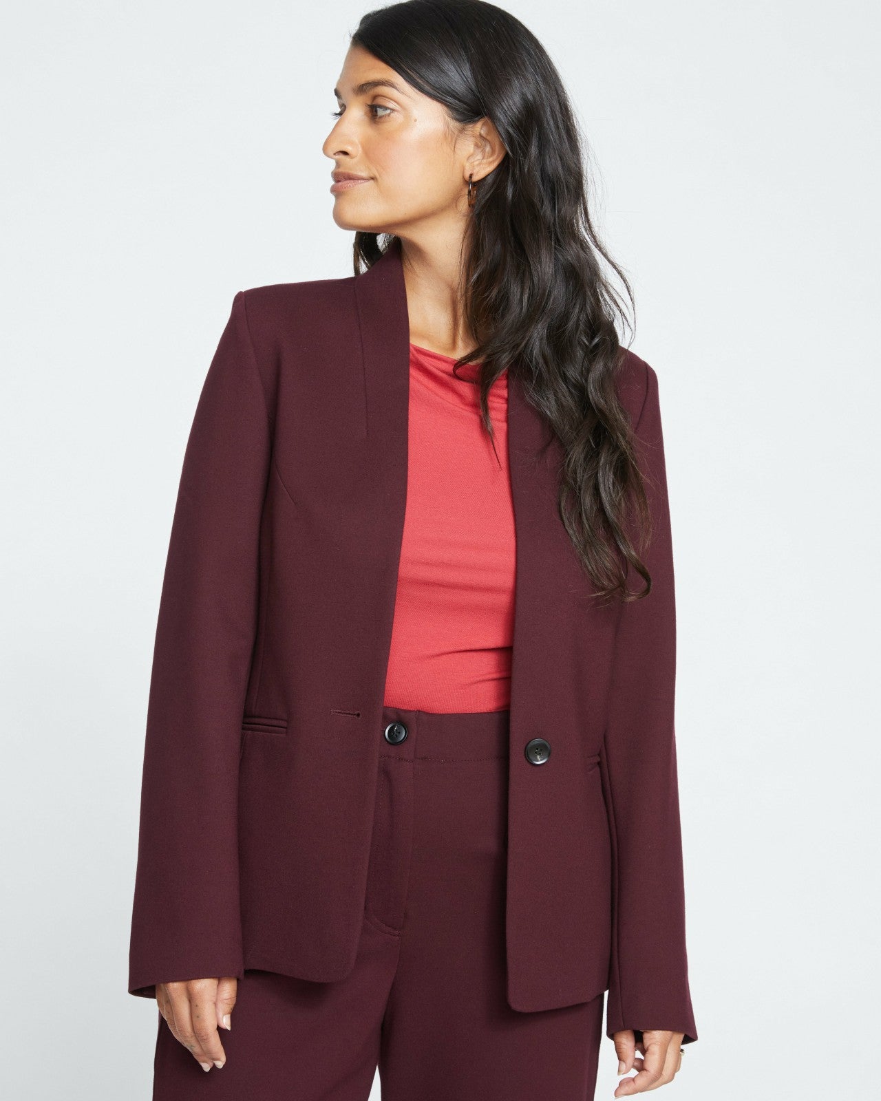 Lennox Collarless Ponte Blazer - Universal Standard