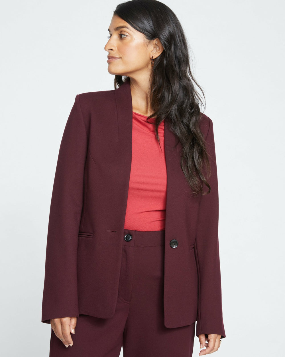 Lennox Collarless Ponte Blazer - Universal Standard