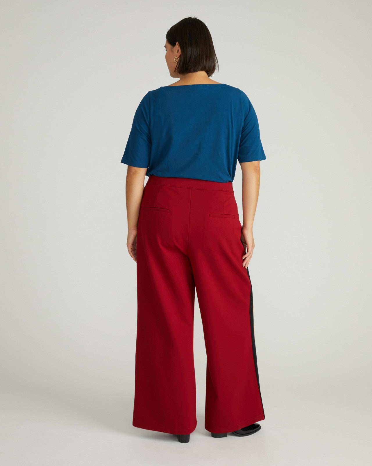 Stephanie Wide Leg Stripe Ponte Pants 30 Inch - Universal Standard