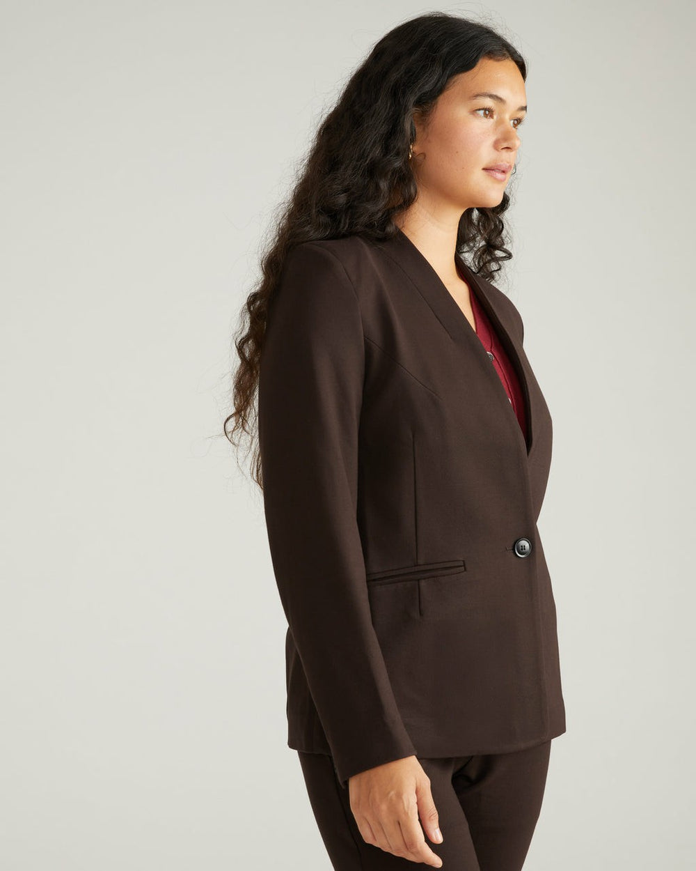 Lennox Collarless Ponte Blazer - Universal Standard