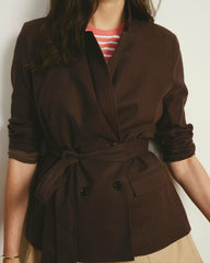 Belted Double Breasted Linen Blend Blazer - Universal Standard
