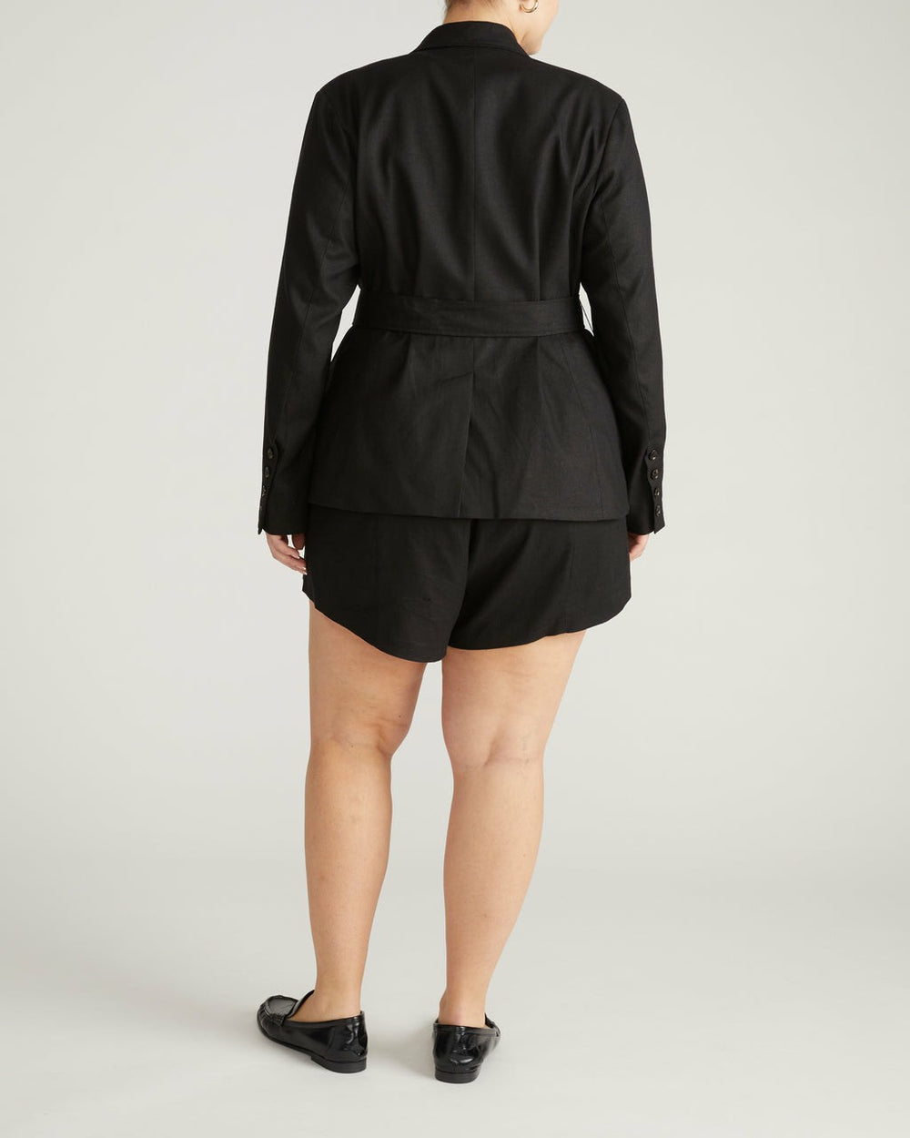 Belted Double Breasted Linen Blend Blazer - Universal Standard