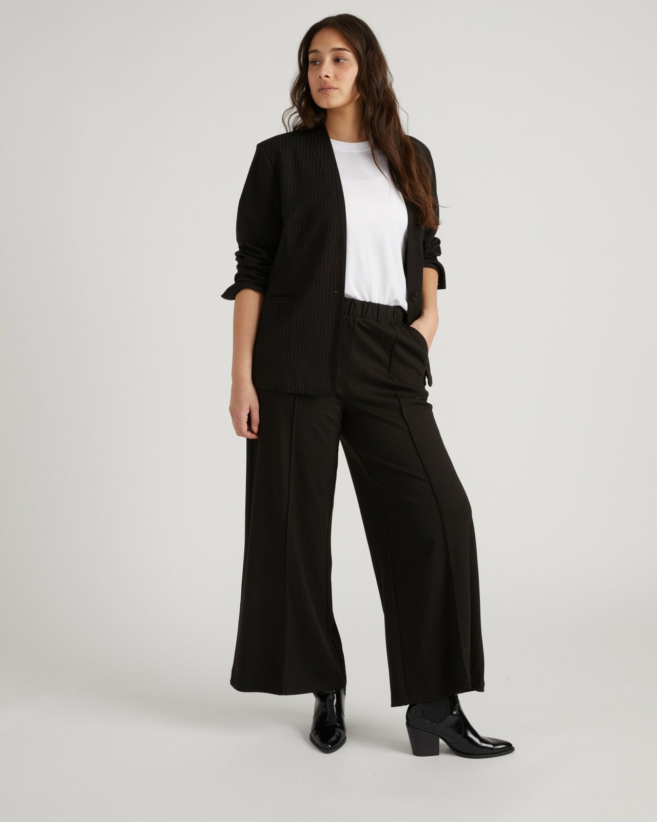 Lennox Collarless Ponte Blazer - Universal Standard