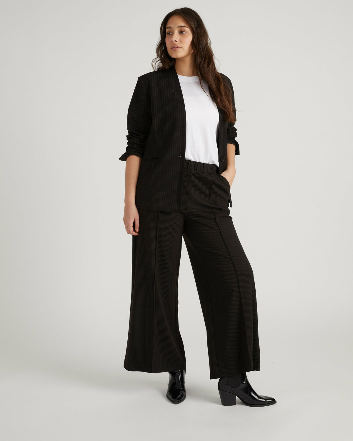 Lennox Collarless Ponte Blazer - Universal Standard