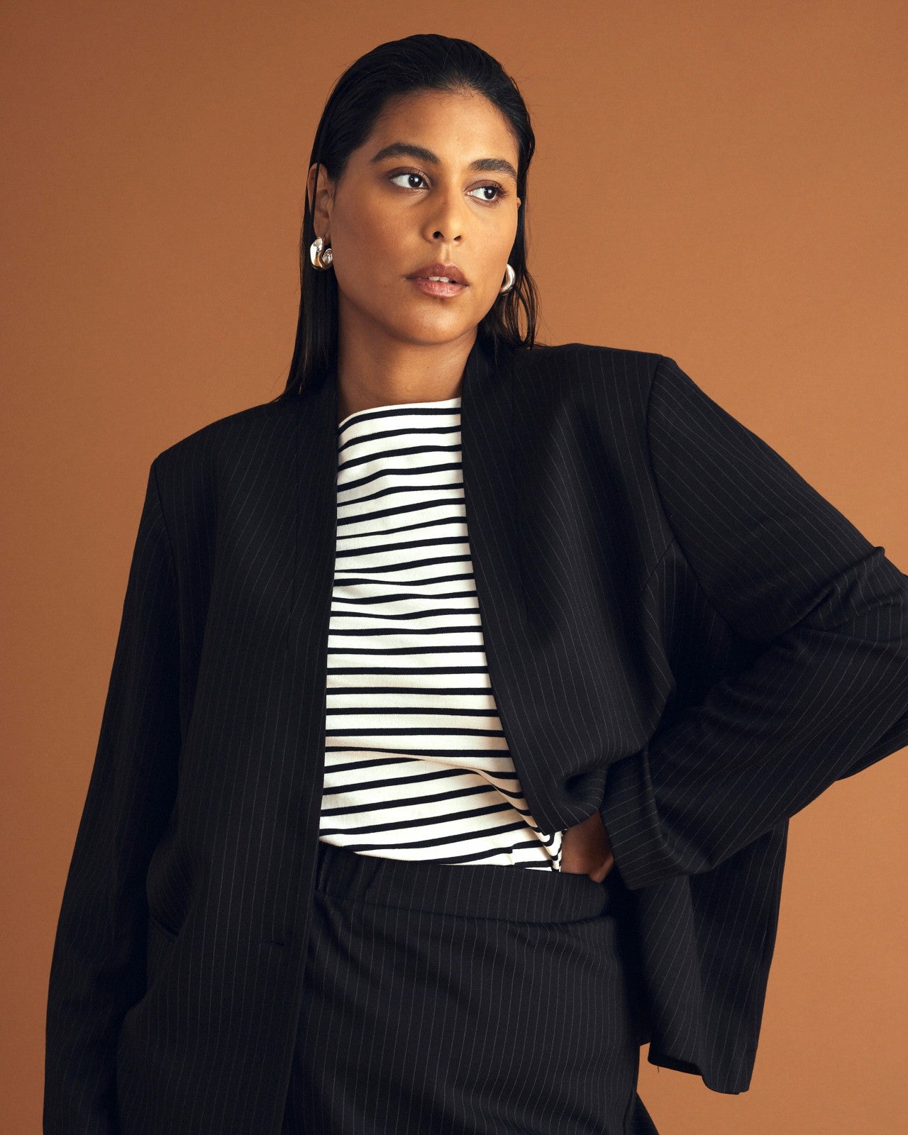 Lennox Collarless Ponte Blazer - Universal Standard