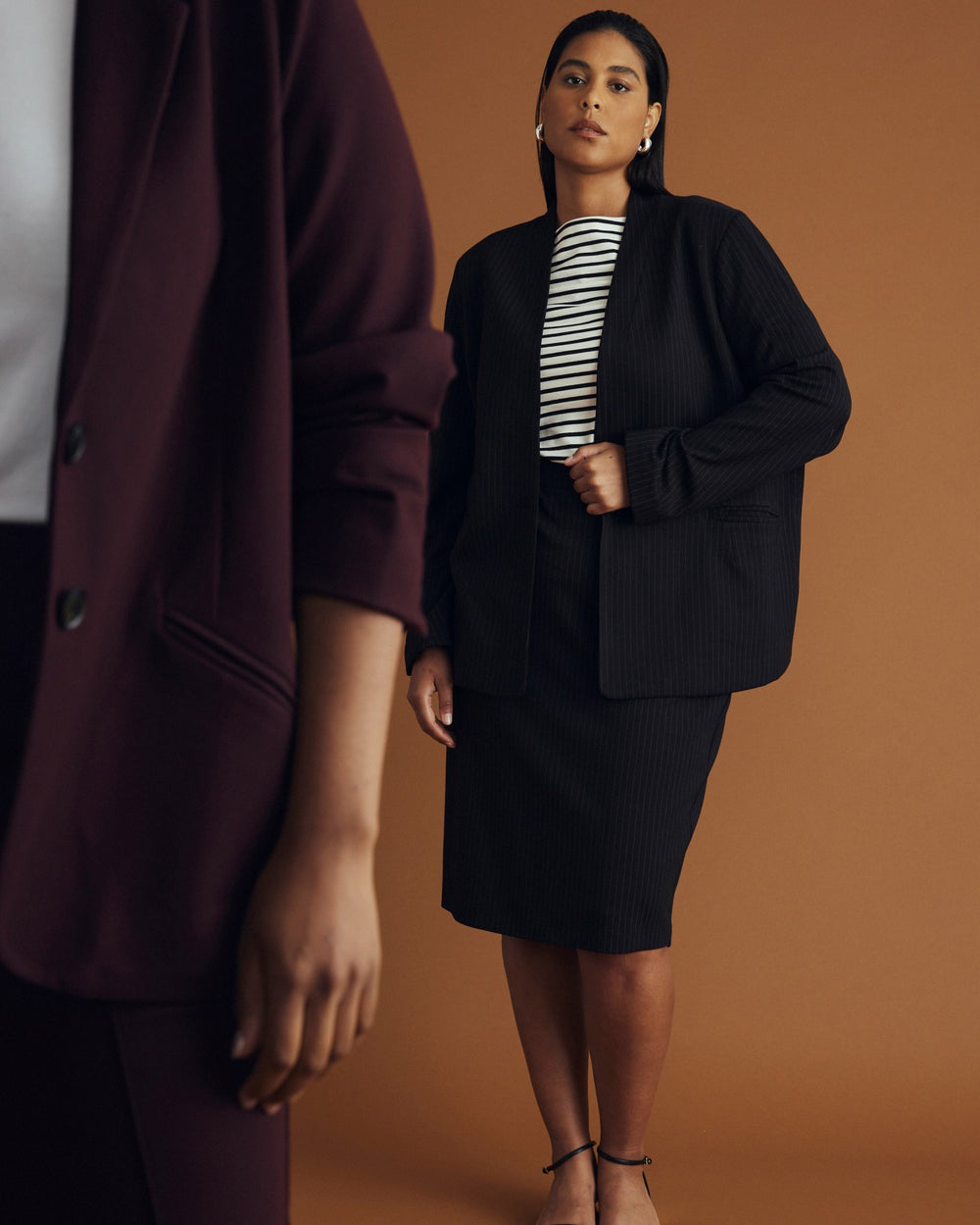 Lennox Collarless Ponte Blazer - Universal Standard
