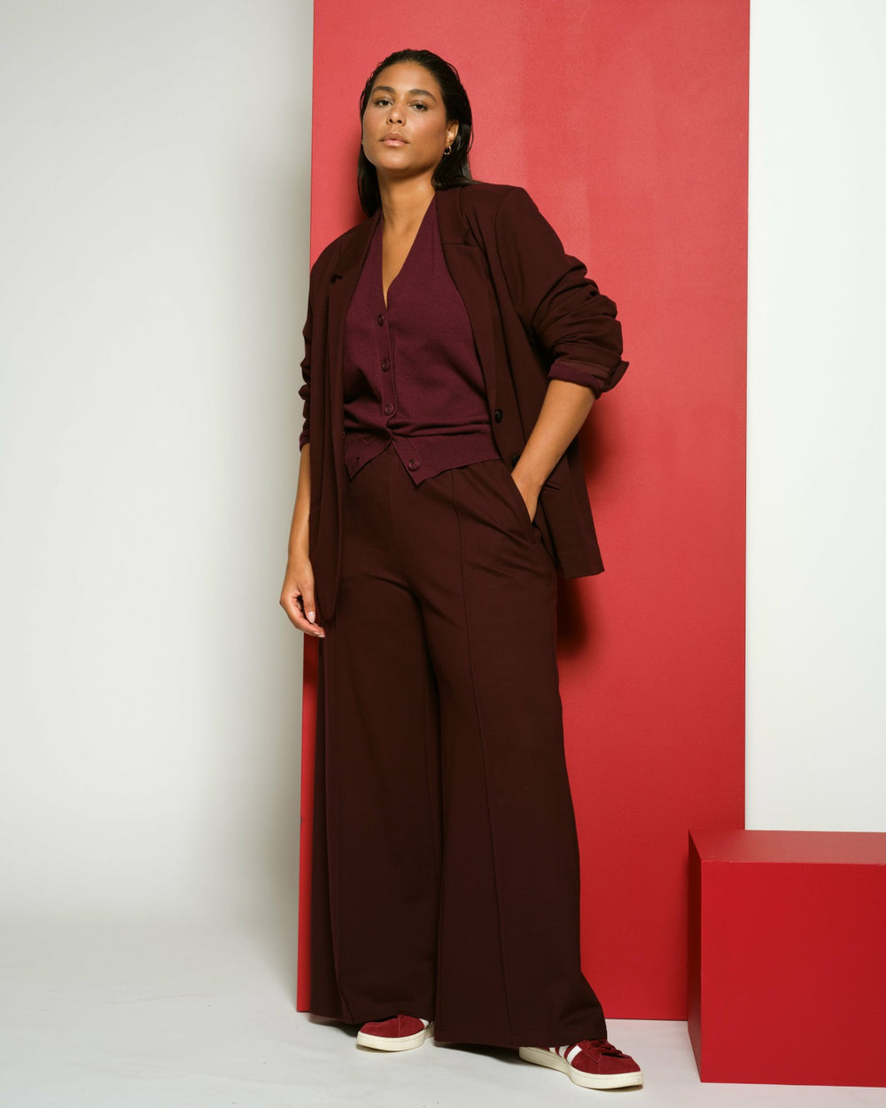 Pam Pintuck Wide Leg Ponte Pants - Universal Standard