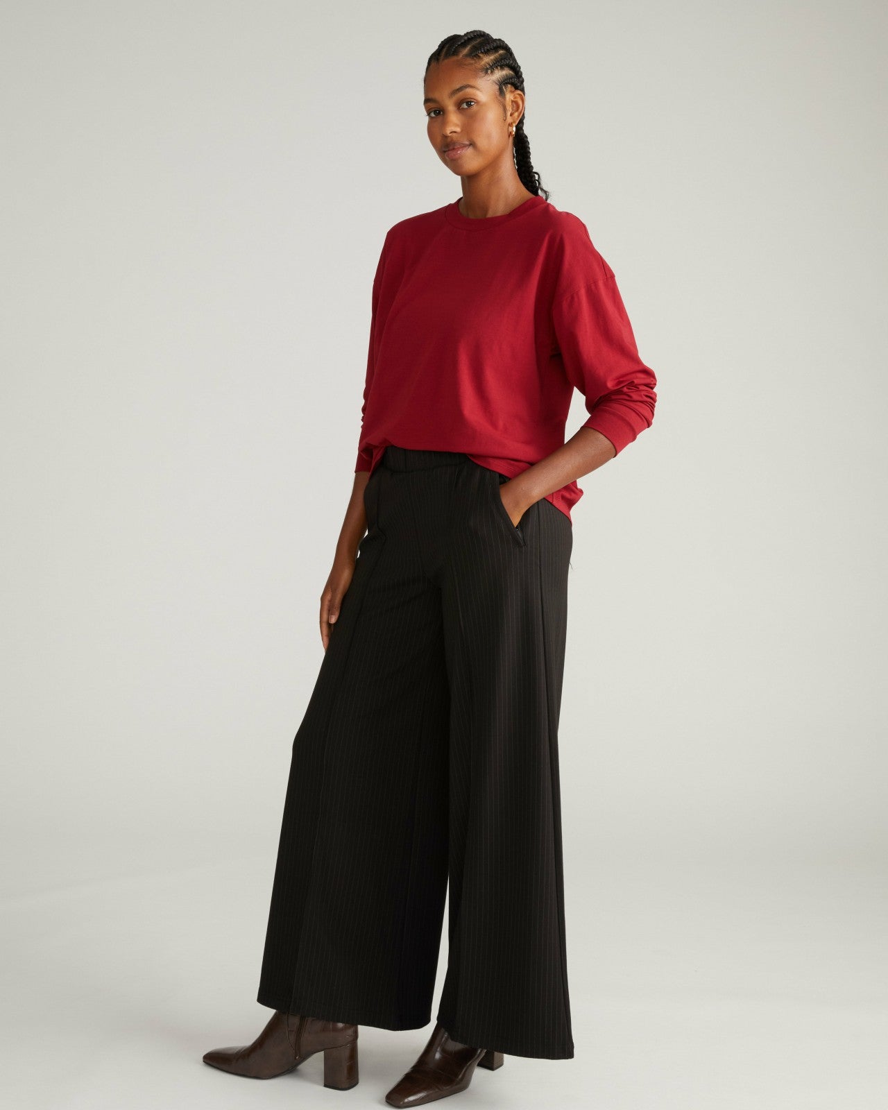 Pam Pintuck Wide Leg Ponte Pants - Universal Standard