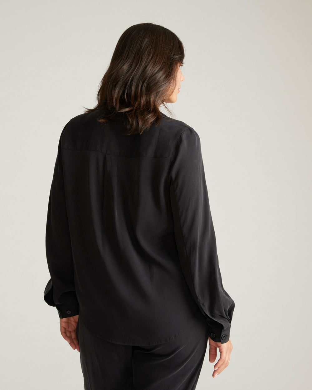 Cooling Stretch Cupro Button-Down Blouse - Universal Standard